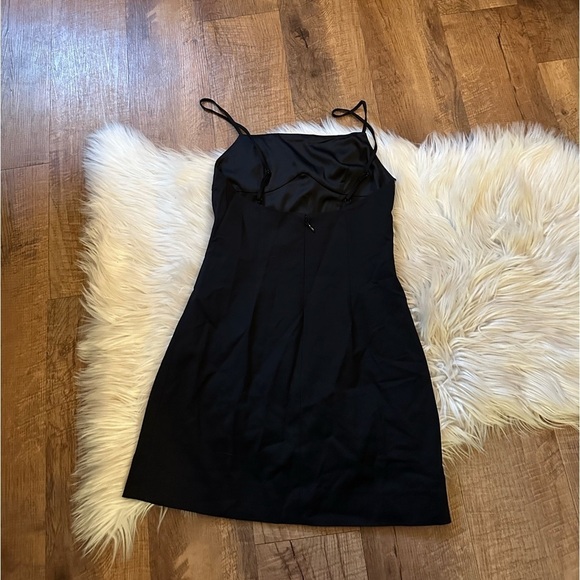 & OTHER STORIES Strappy Square Neck Mini Dress In Black - Picture 6 of 7